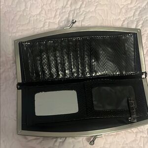 Black Snakeskin Clutch Wallet